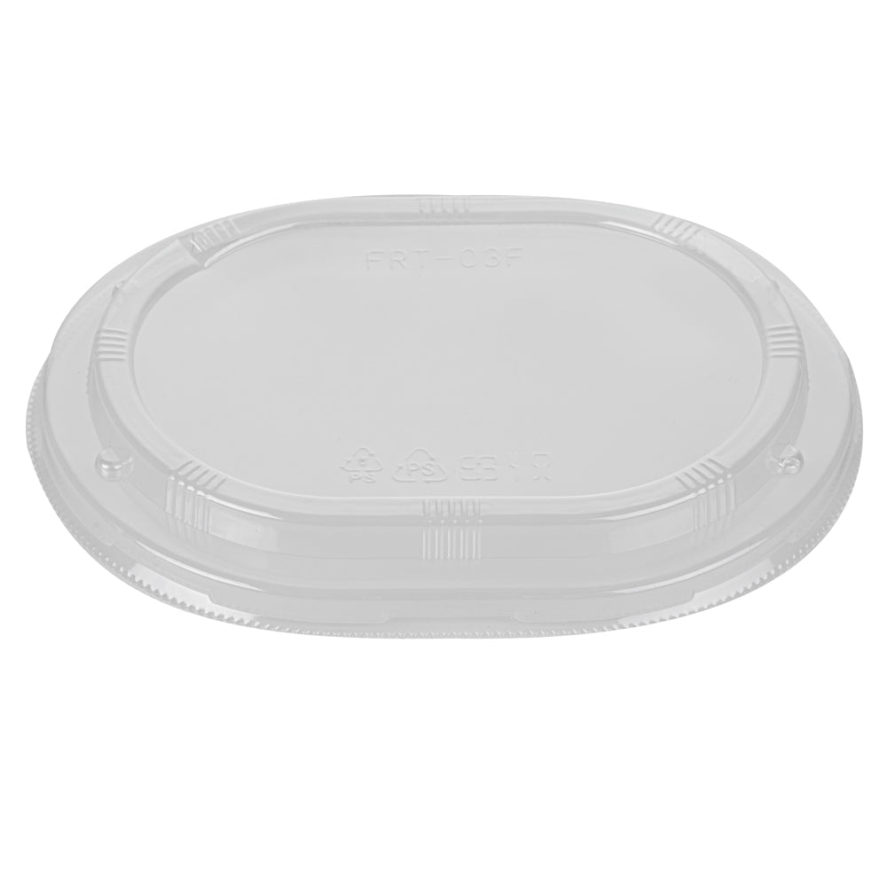 Taipei Clear Plastic Lid - Fits Oval Poplar Container - 100 count box