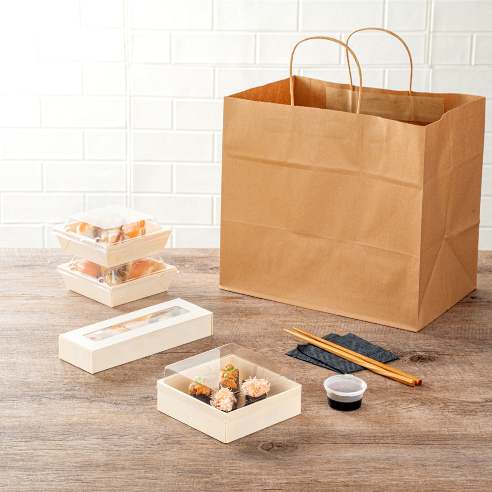 Taipei Clear Plastic Lid - Fits Square Poplar Straight Container - 100 count box