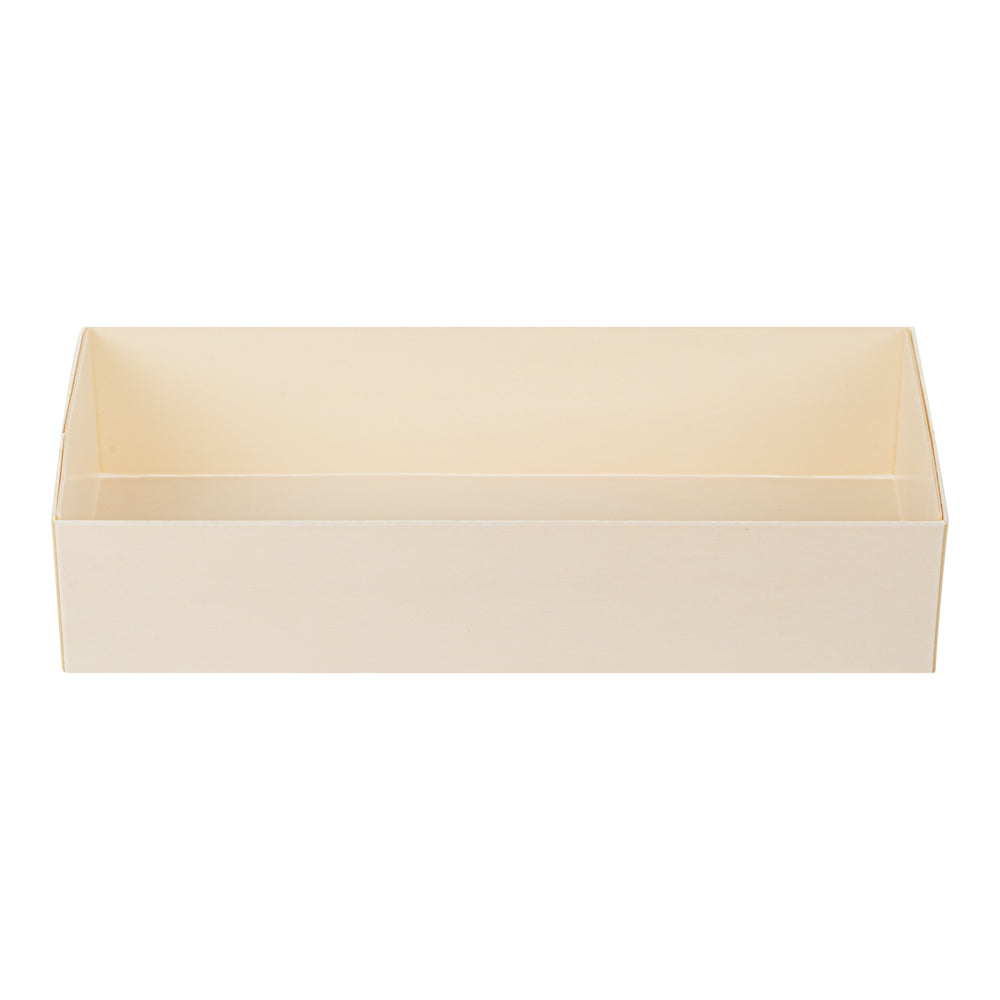 Taipei 18 oz Rectangle Poplar Long Straight Container - 7 1/4" x 3" x 1 1/2" - 100 count box