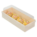 Taipei Clear Plastic Lid - Fits Rectangle Poplar Long Straight Container - 100 count box