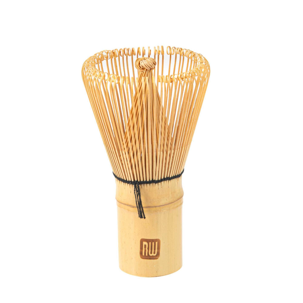 Dojo Natural Bamboo Matcha Whisk Chasen - Clear Plastic Case - 2 1/4" x 2 1/4" x 4" - 1 count box
