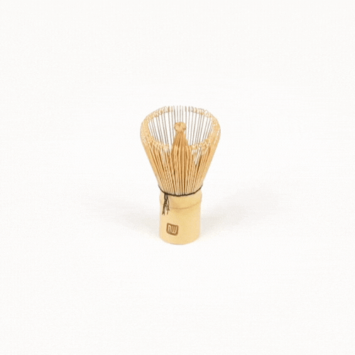 Dojo Natural Bamboo Matcha Whisk Chasen - Clear Plastic Case - 2 1/4" x 2 1/4" x 4" - 1 count box