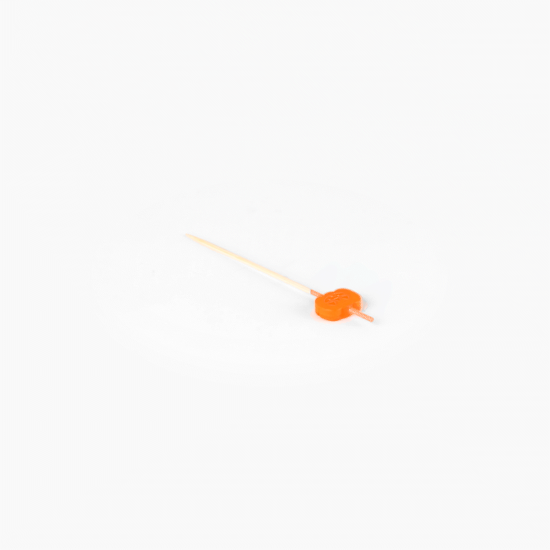 Pixy Orange Bamboo Jack-o-Lantern Pick - 4" x 3/4" - 1000 count box