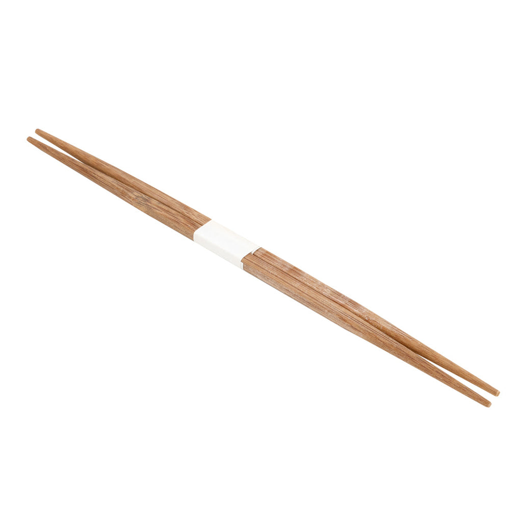 Bambuddha Carbonized Bamboo Contour Chopsticks - Disposable - 9 1/2" x 1/2" - 100 count box
