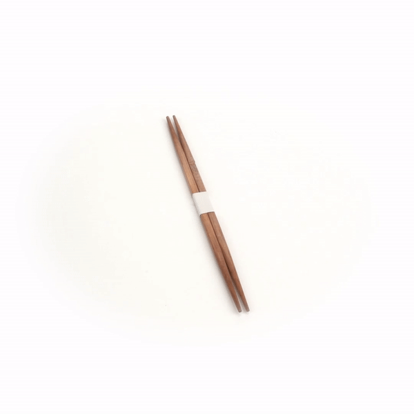 Bambuddha Carbonized Bamboo Contour Chopsticks - Disposable - 9 1/2" x 1/2" - 100 count box