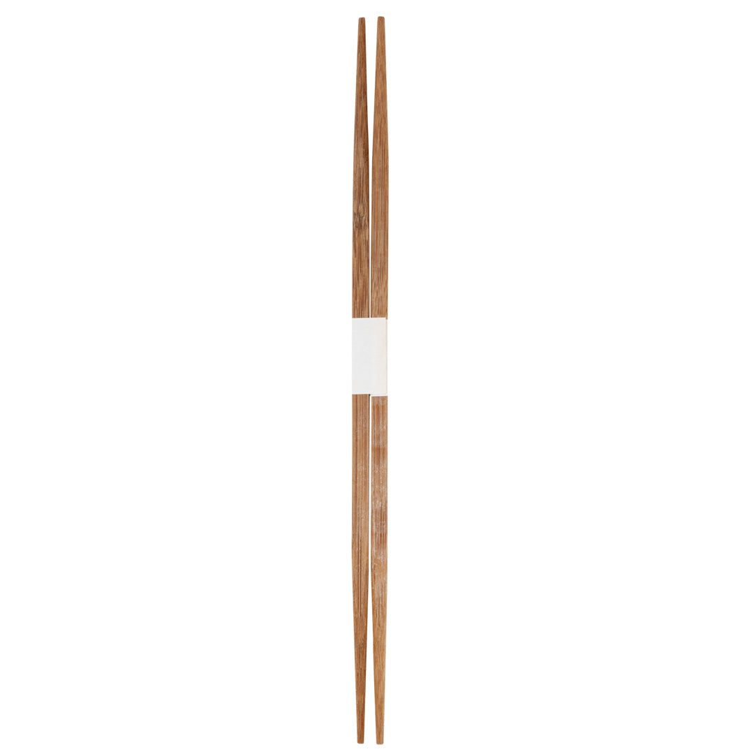 Bambuddha Carbonized Bamboo Contour Chopsticks - Disposable - 9 1/2" x 1/2" - 100 count box