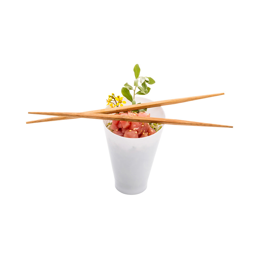 Bambuddha Carbonized Bamboo Contour Chopsticks - Disposable - 9 1/2" x 1/2" - 1000 count box