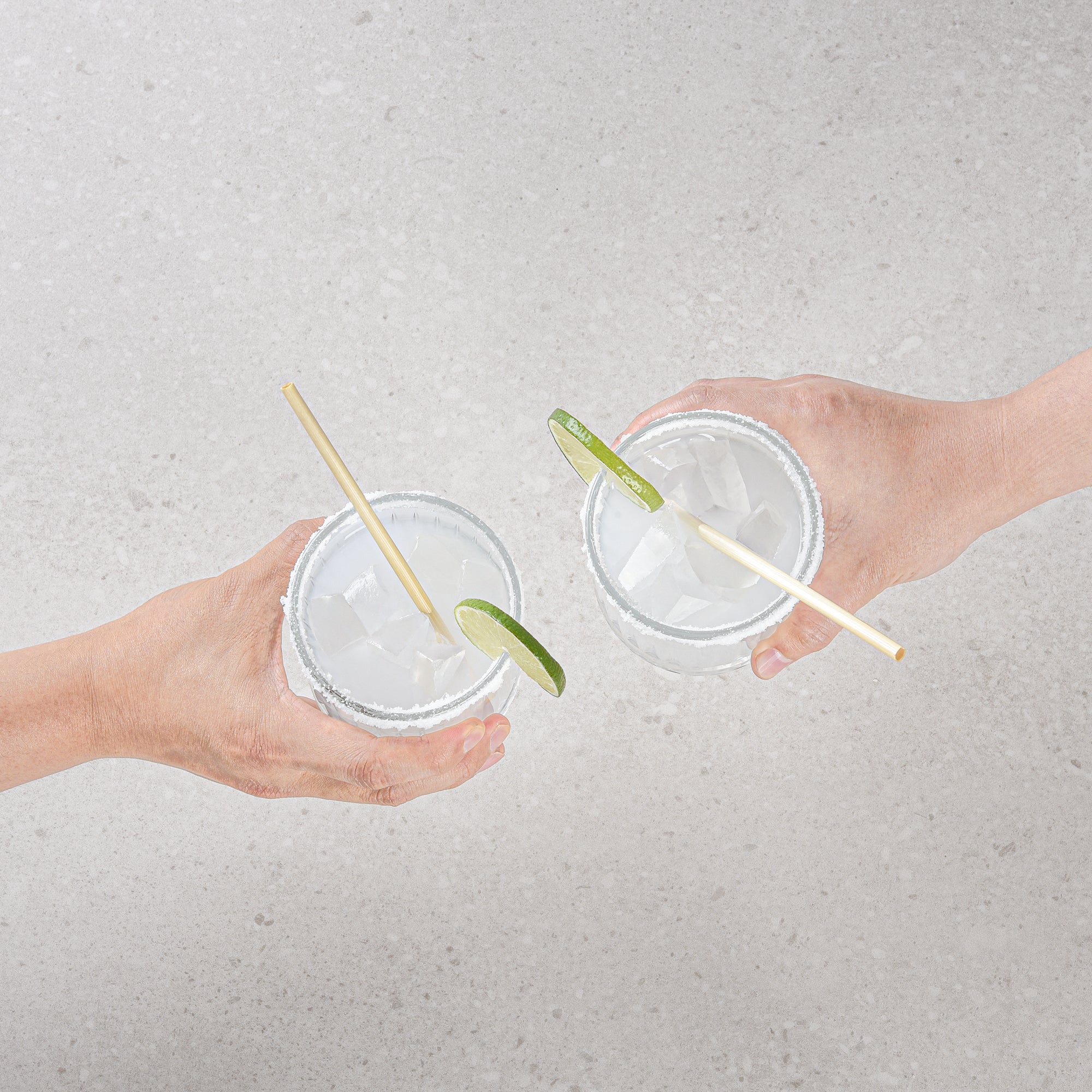 Bev Tek Natural Hay Cocktail Straw - Biodegradable - 5" - 100 count box