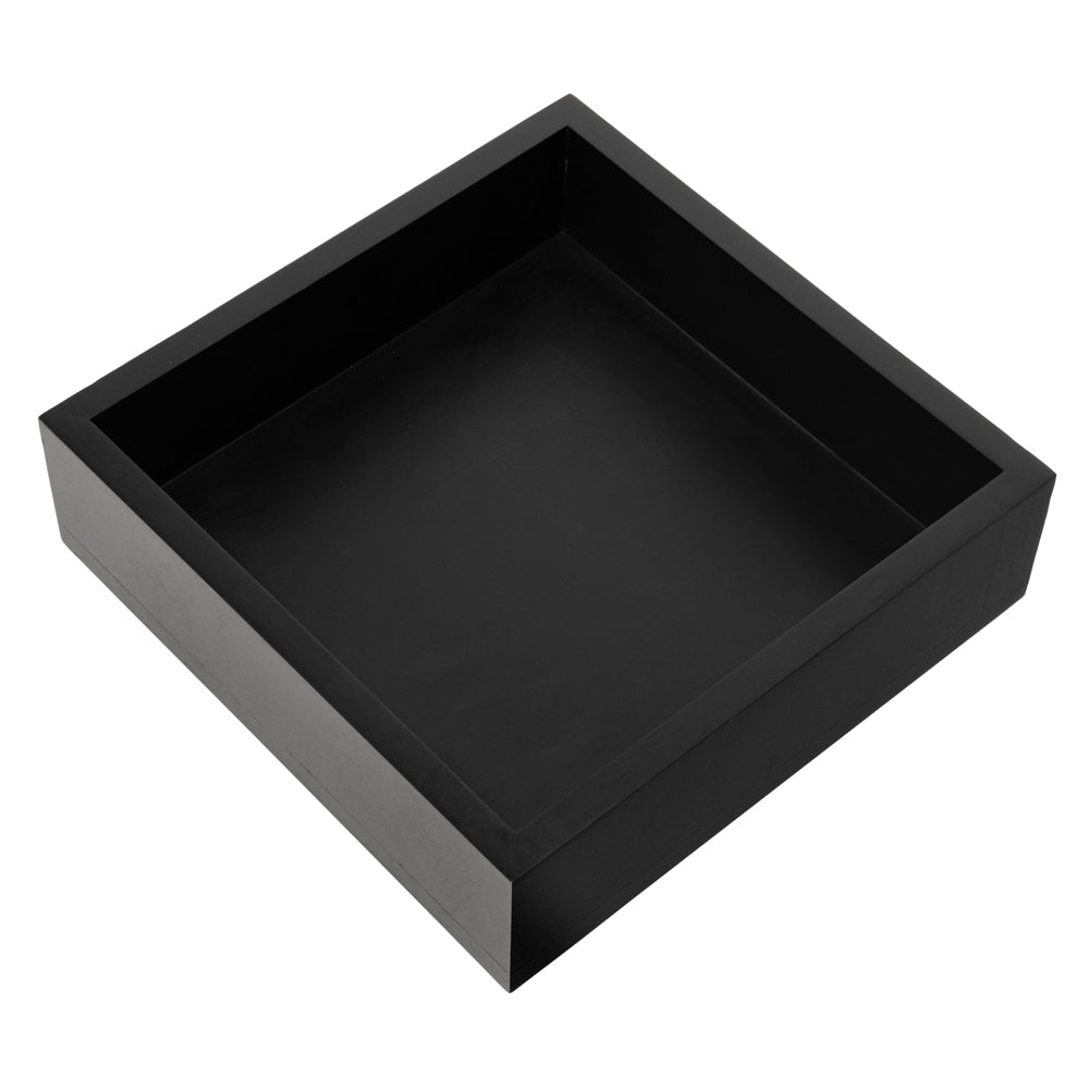 Nature Tek Square Black Bamboo Small Tray - 10" x 10" x 2 3/4" - 1 count box