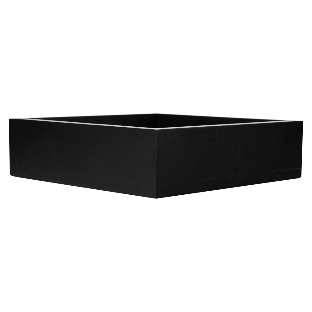 Nature Tek Square Black Bamboo Small Tray - 10" x 10" x 2 3/4" - 1 count box