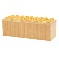 Cater Tek Rectangle Natural Bamboo Medium Riser - 20 1/2" x 7" x 7" - 1 count box