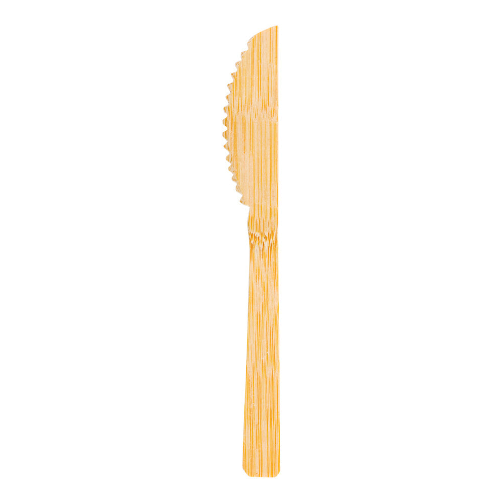 Bambuddha Natural Bamboo Disposable Knife - 6 3/4" x 3/4" - 500 count box