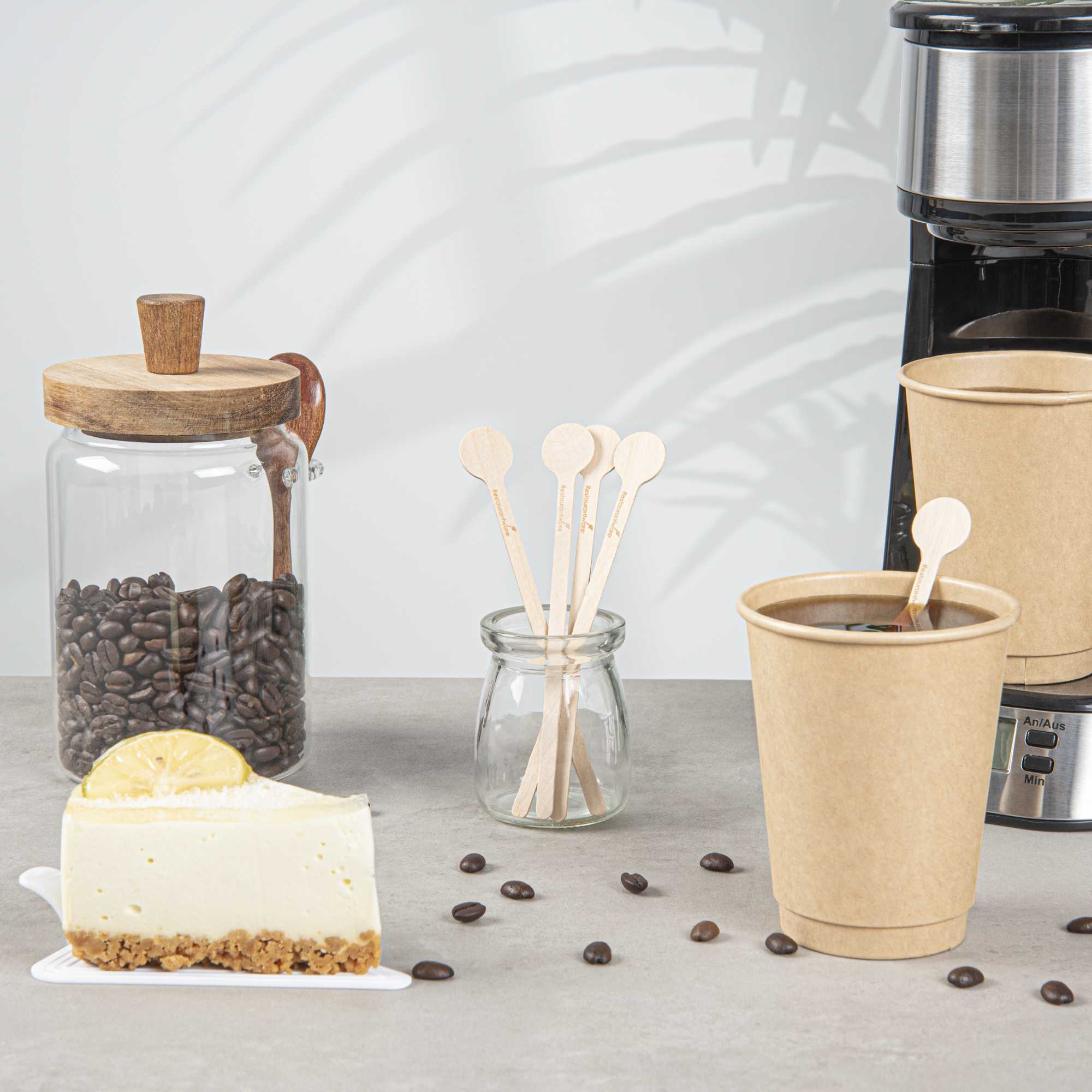 Restpresso Natural Wood Coffee Stirrer - 6" - 100 count box