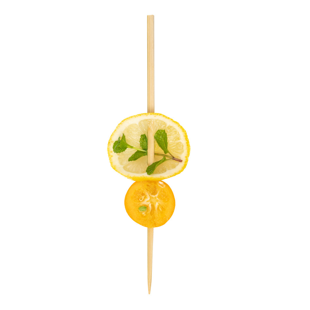 Pixy Natural Bamboo Pointed Square Skewer - 6 1/2" - 100 count box