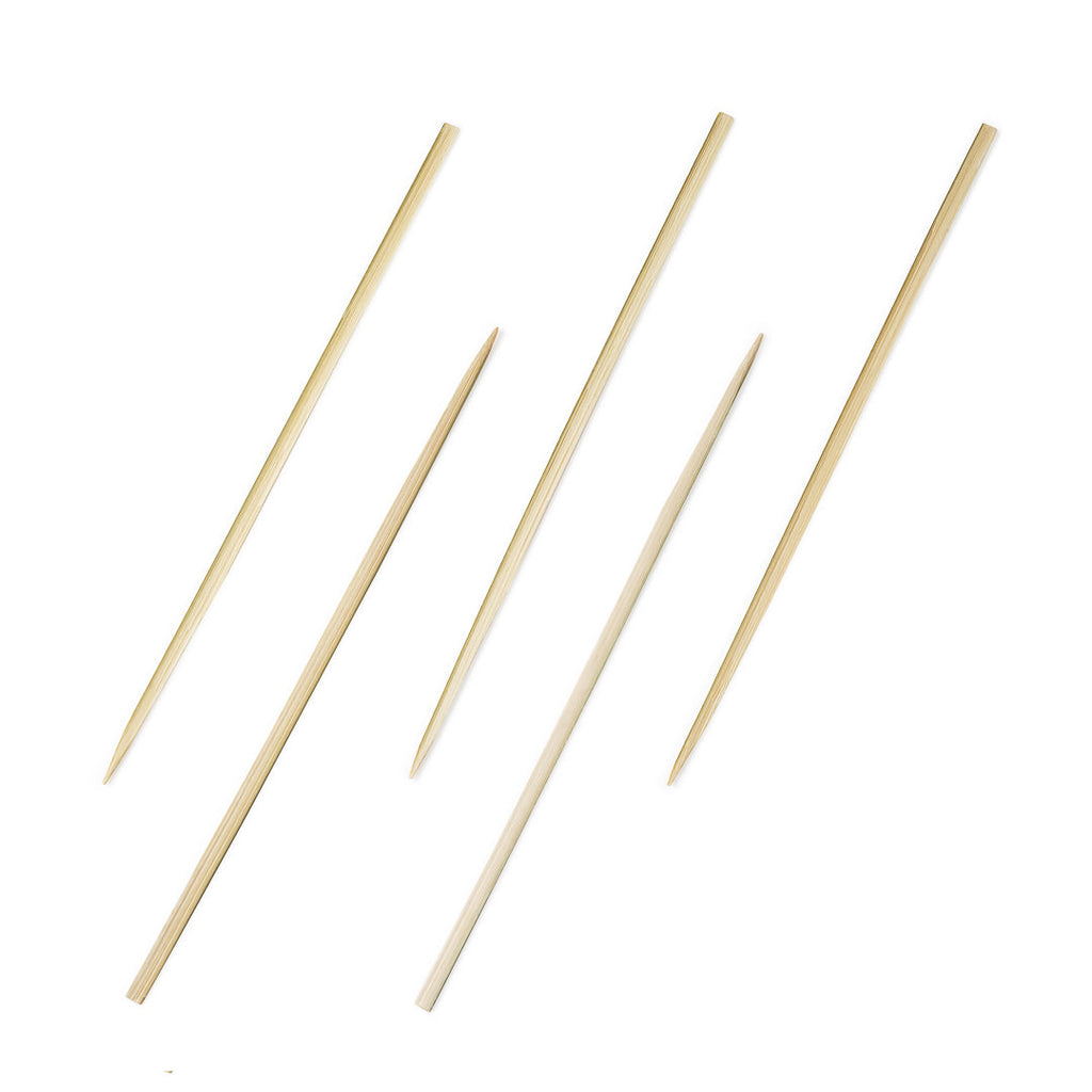 Pixy Natural Bamboo Pointed Square Skewer - 6 1/2" - 100 count box