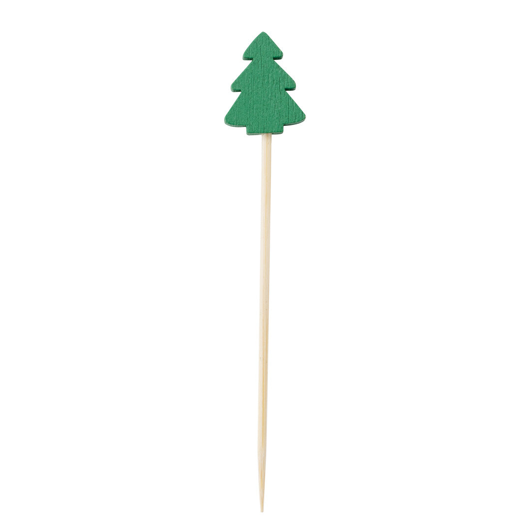 Pixy Green Bamboo Christmas Tree Pick - 3 1/2" - 100 count box