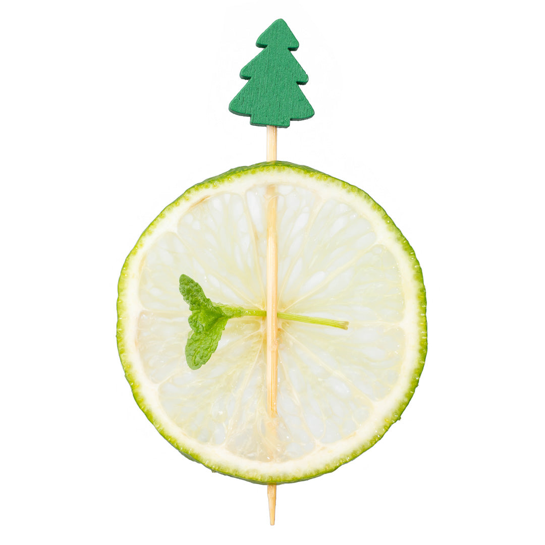 Pixy Green Bamboo Christmas Tree Pick - 3 1/2" - 100 count box