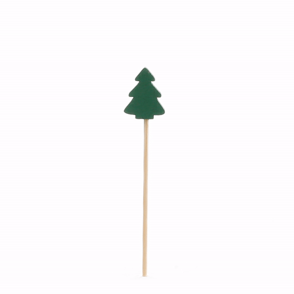 Pixy Green Bamboo Christmas Tree Pick - 3 1/2" - 100 count box