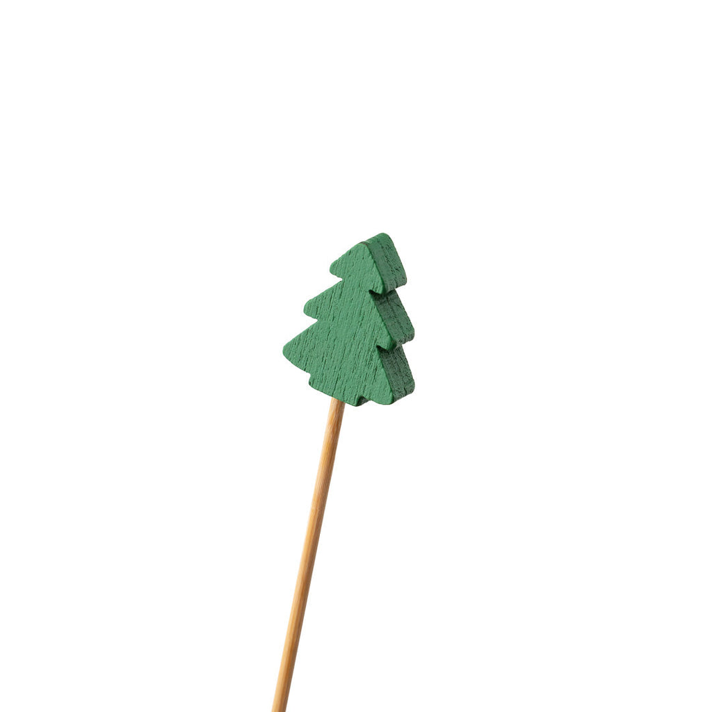 Pixy Green Bamboo Christmas Tree Pick - 3 1/2" - 100 count box