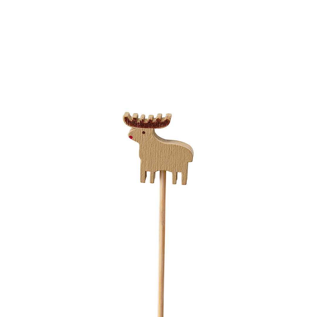 Pixy Natural Bamboo Rudolph Pick - 3 1/2" - 1000 count box