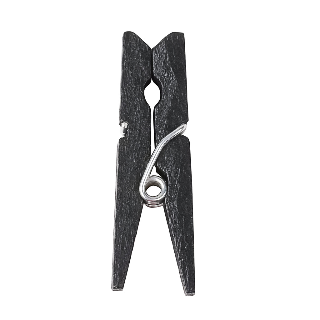 Bambuddha Black Bamboo Mini Clothespin - 1 1/4" x 1/4" x 1/4" - 50 count box