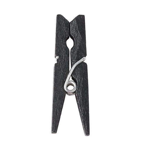 Bambuddha Black Bamboo Mini Clothespin - 1 1/4" x 1/4" x 1/4" - 50 count box