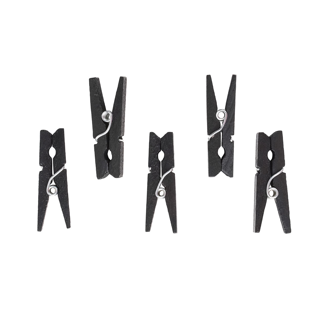 Bambuddha Black Bamboo Mini Clothespin - 1 1/4" x 1/4" x 1/4" - 50 count box