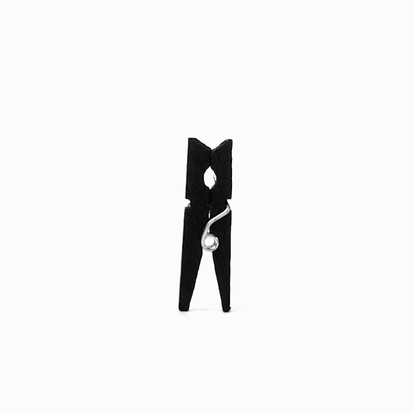 Bambuddha Black Bamboo Mini Clothespin - 1 1/4" x 1/4" x 1/4" - 500 count box