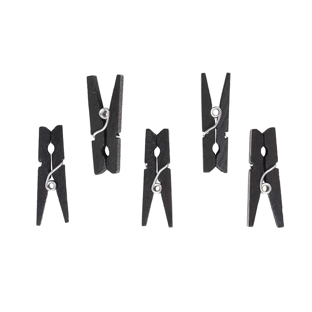 Bambuddha Black Bamboo Mini Clothespin - 1 1/4" x 1/4" x 1/4" - 500 count box
