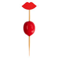 Pixy Red Bamboo Sexy Lips Pick - 2 3/4" - 1000 count box