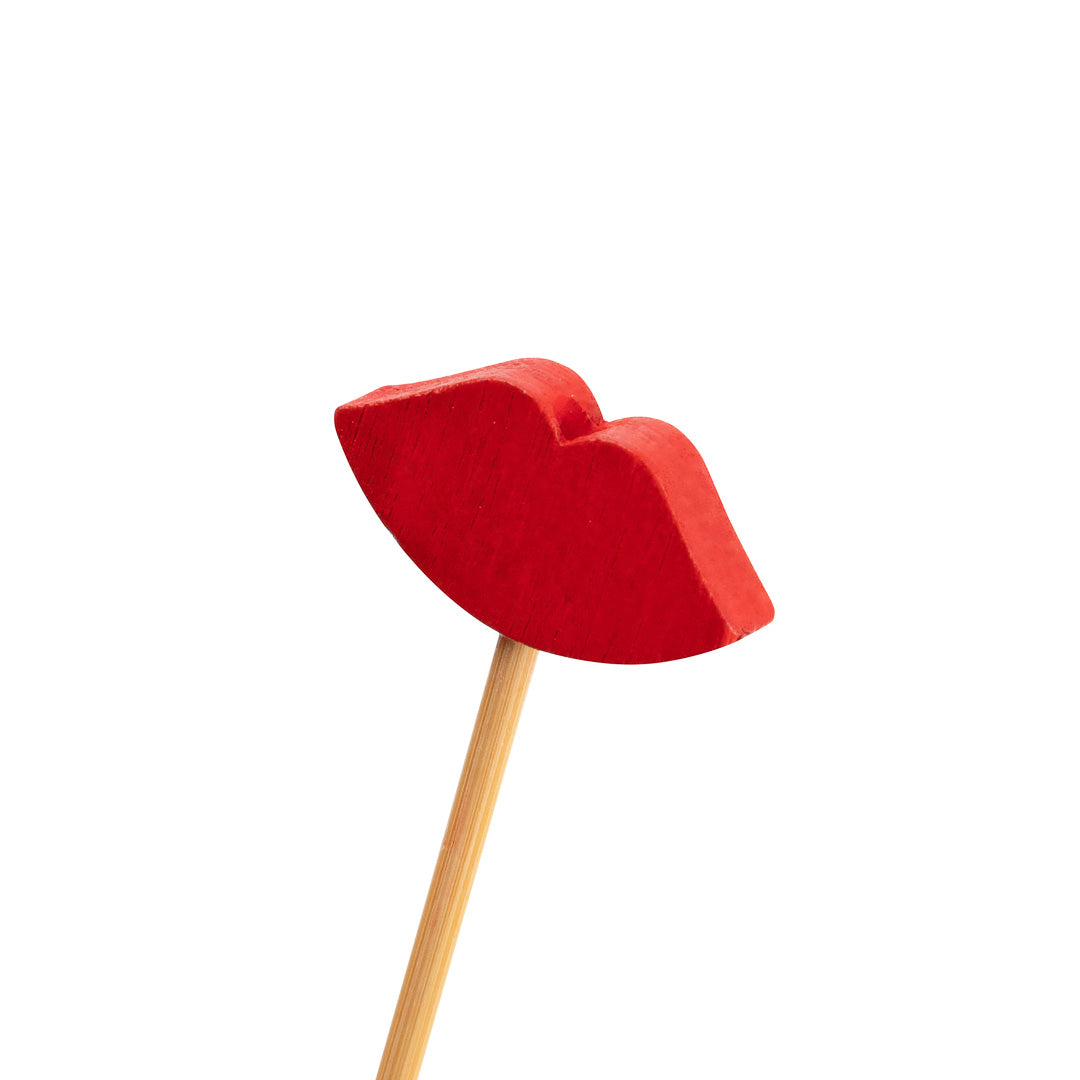 Pixy Red Bamboo Sexy Lips Pick - 2 3/4" - 1000 count box