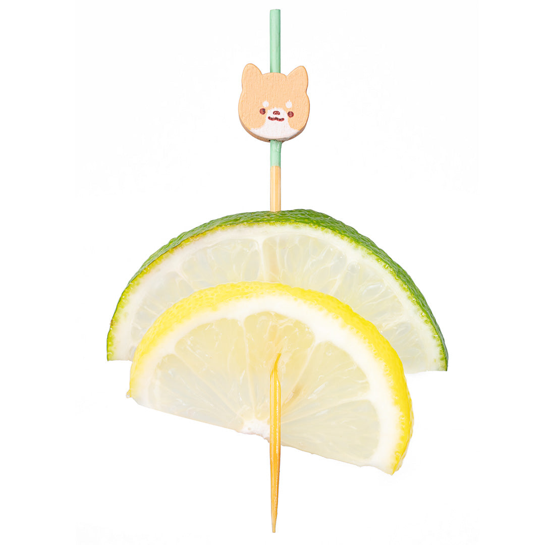 Pixy Orange Bamboo Cat Pick - 3 1/2" - 1000 count box