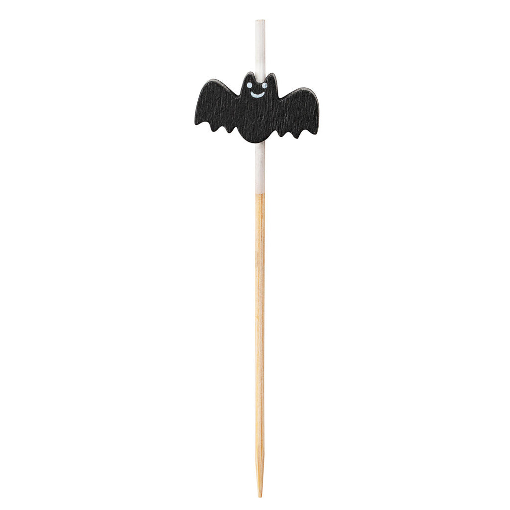 Pixy Black Bamboo Happy Bat Pick - 3 1/2" - 100 count box
