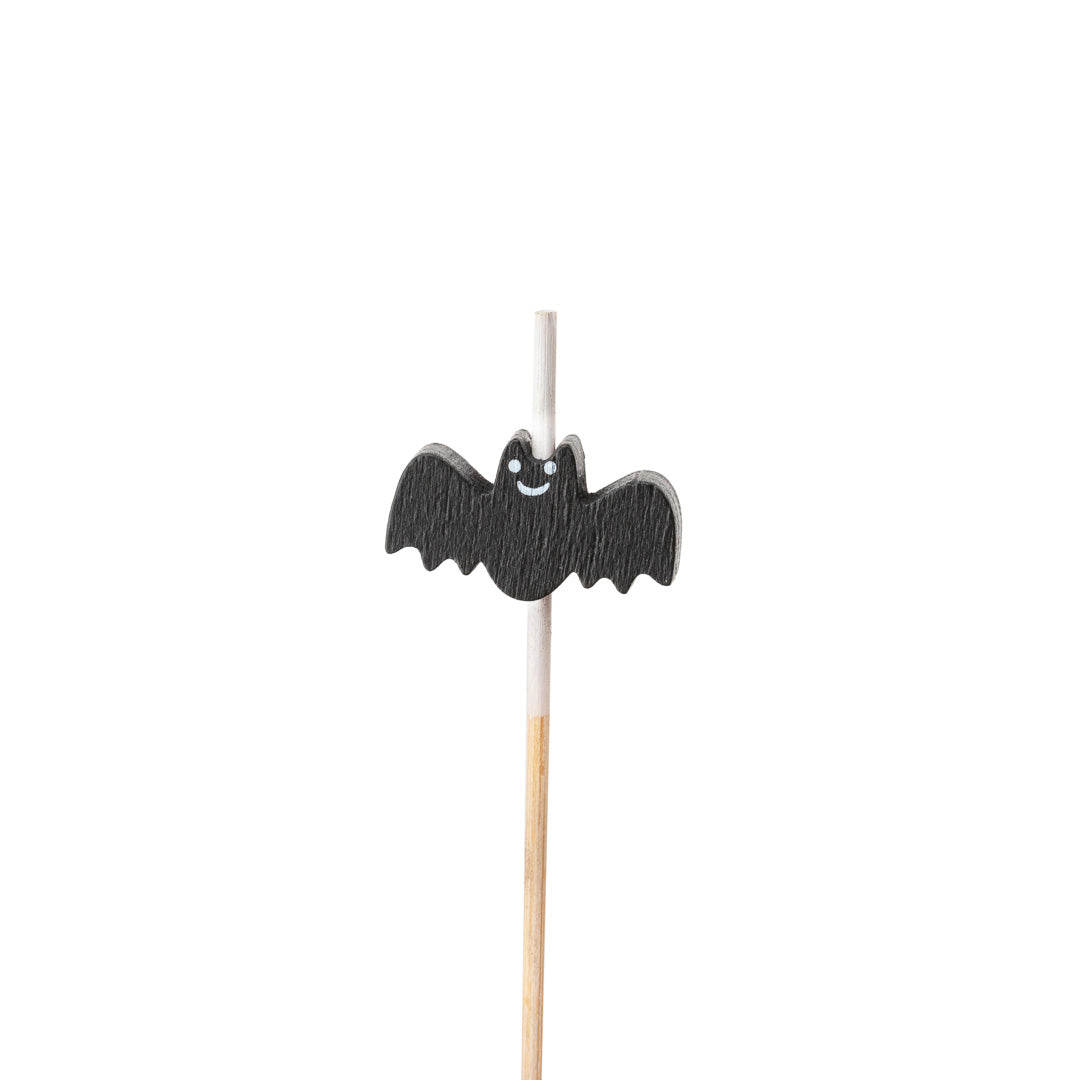 Pixy Black Bamboo Happy Bat Pick - 3 1/2" - 100 count box