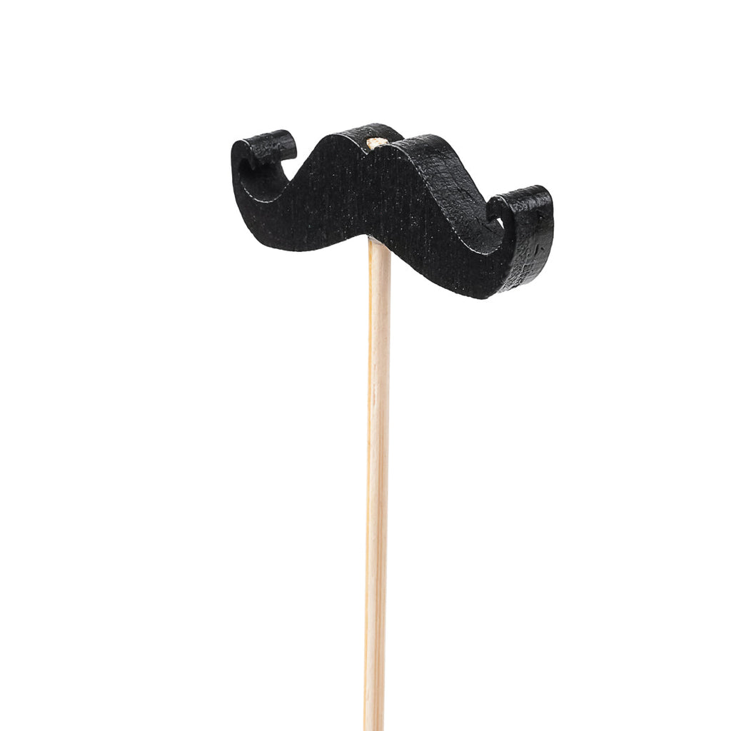 Pixy Black Bamboo Moustache Pick - 2 3/4" - 100 count box