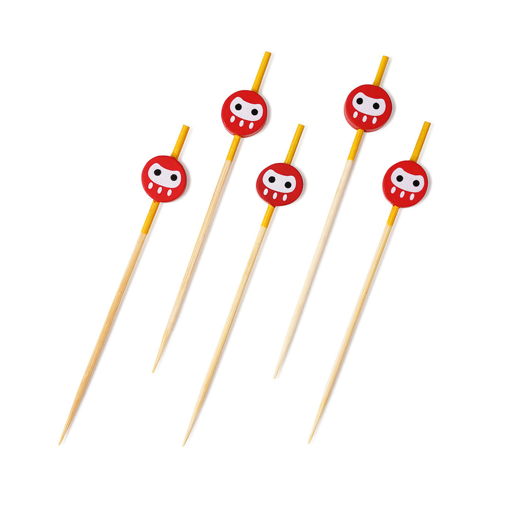 Pixy Pink Bamboo Ninja Pick - 3 1/2" - 100 count box