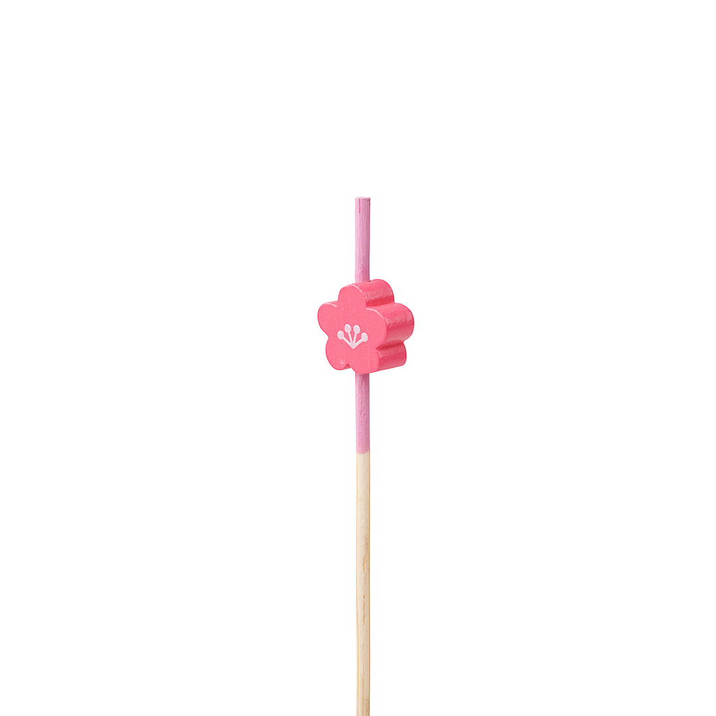 Pixy Pink Bamboo Flower Pick - 3 1/2" - 100 count box