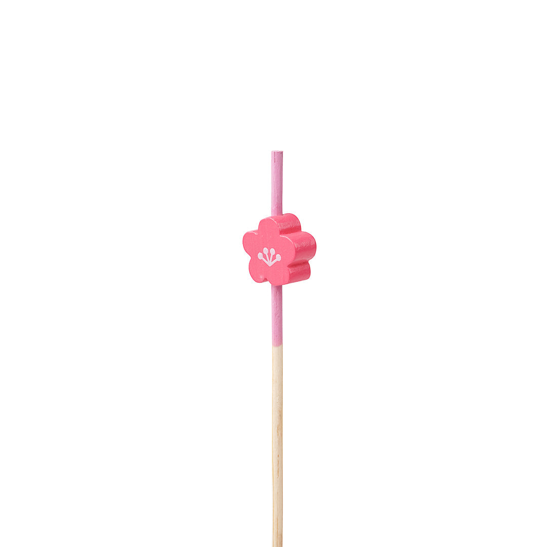 Pixy Pink Bamboo Flower Pick - 3 1/2" - 1000 count box
