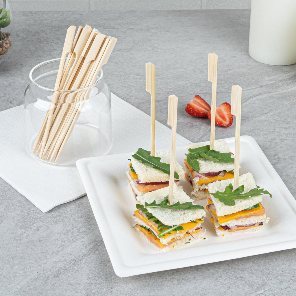 Pixy Natural Shaved Bamboo Paddle Skewer - 6" - 100 count box