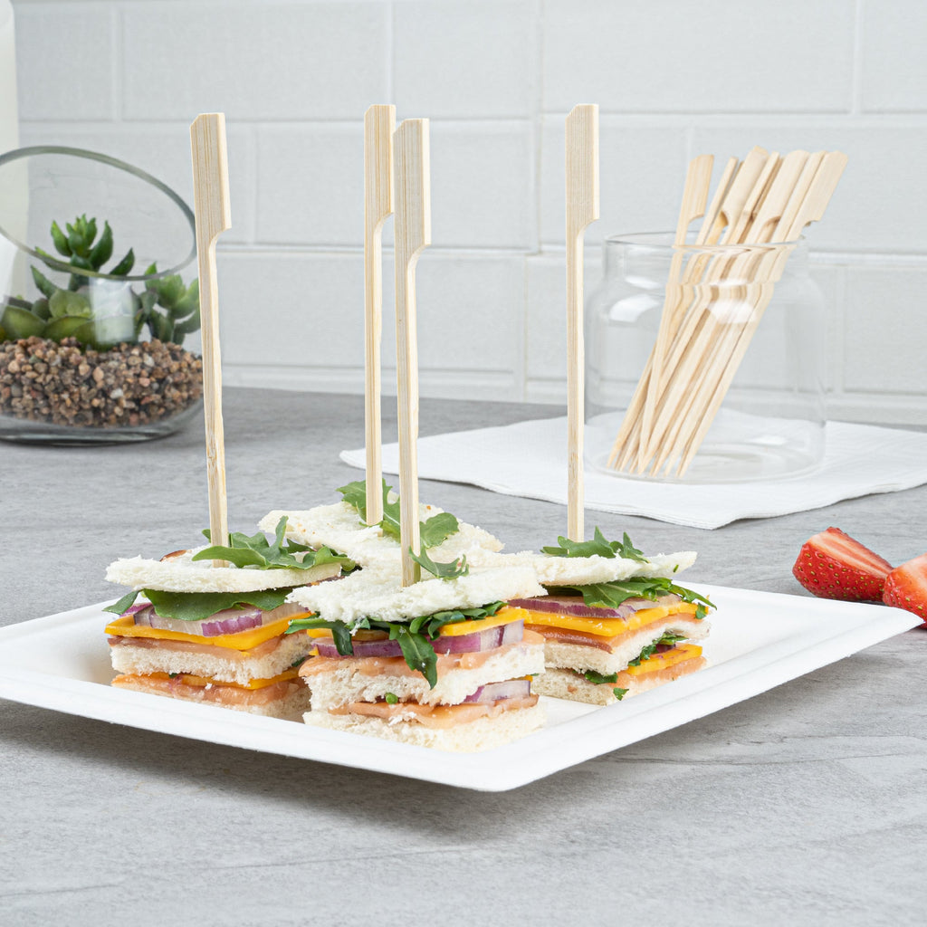 Pixy Natural Shaved Bamboo Paddle Skewer - 6" - 100 count box