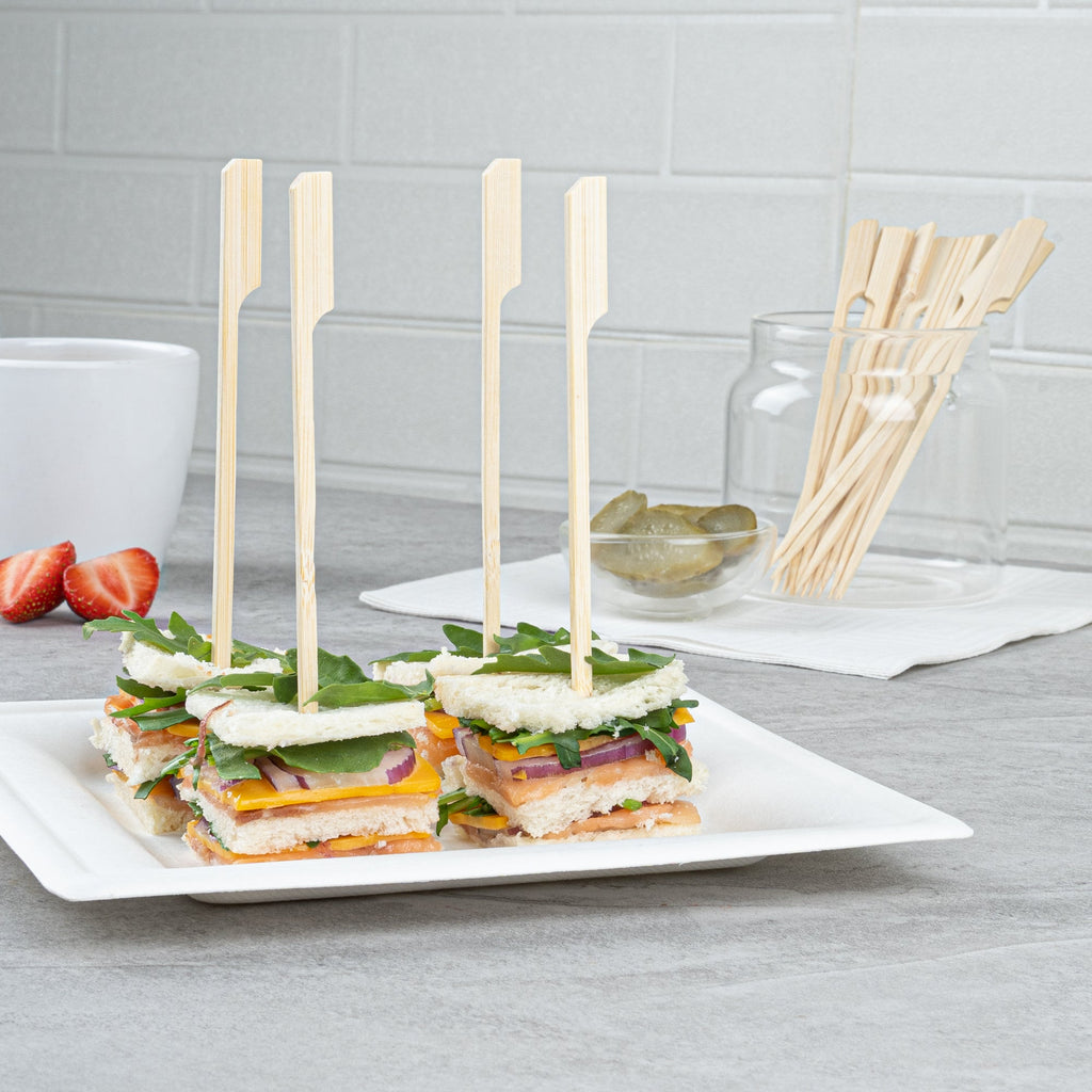 Pixy Natural Shaved Bamboo Paddle Skewer - 6" - 100 count box