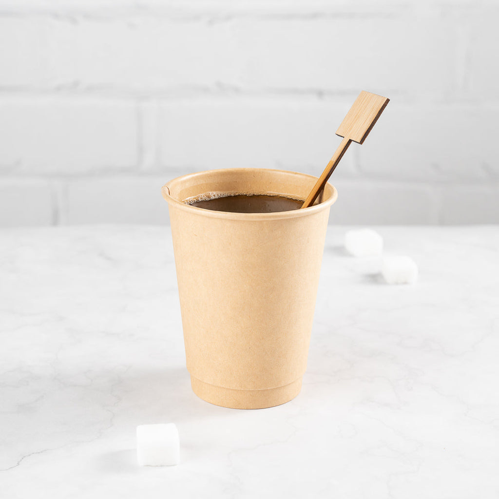 Restpresso Natural Bamboo Coffee Stirrer - Square Top - 7" - 100 count box