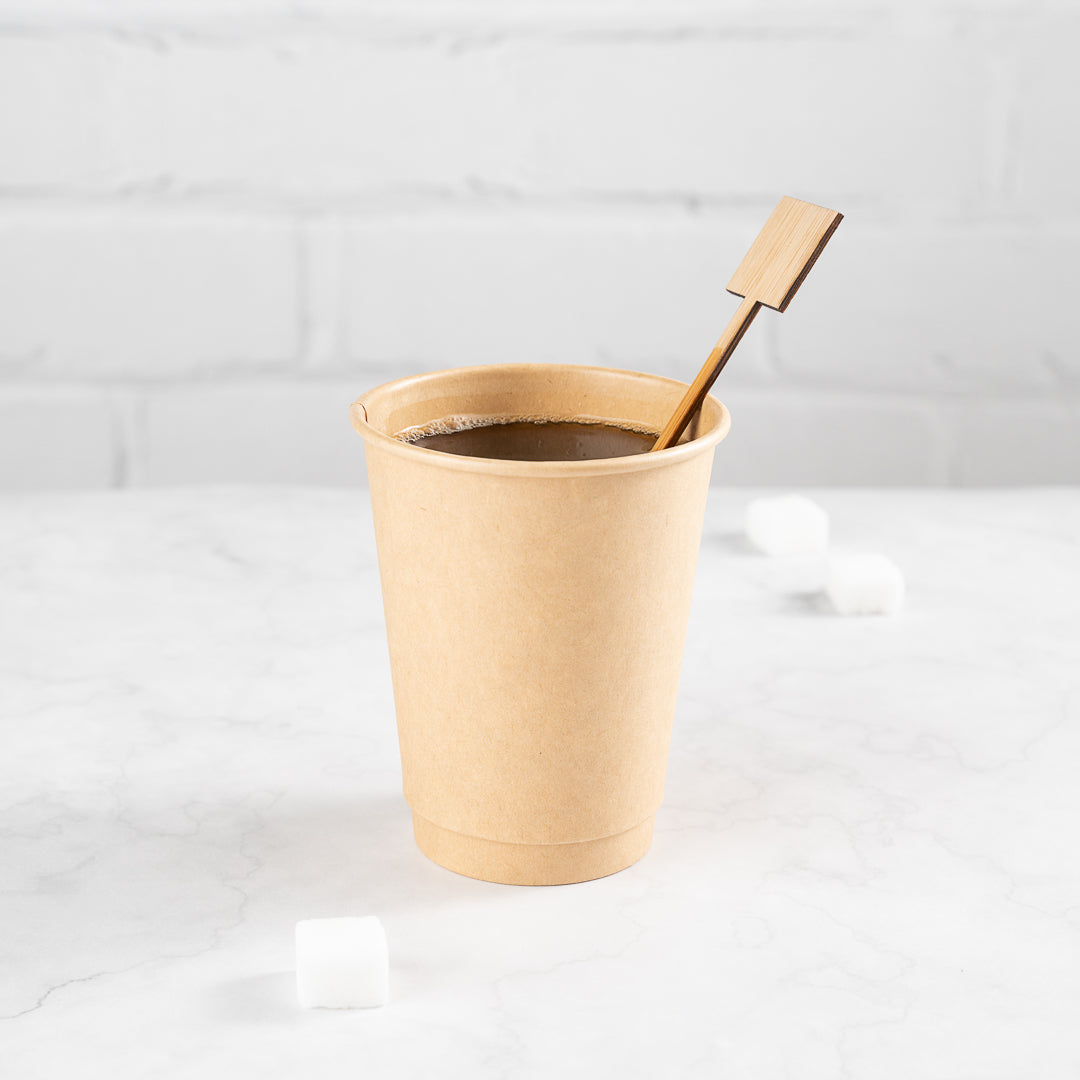 Restpresso Natural Bamboo Coffee Stirrer - Square Top - 7" - 1000 count box