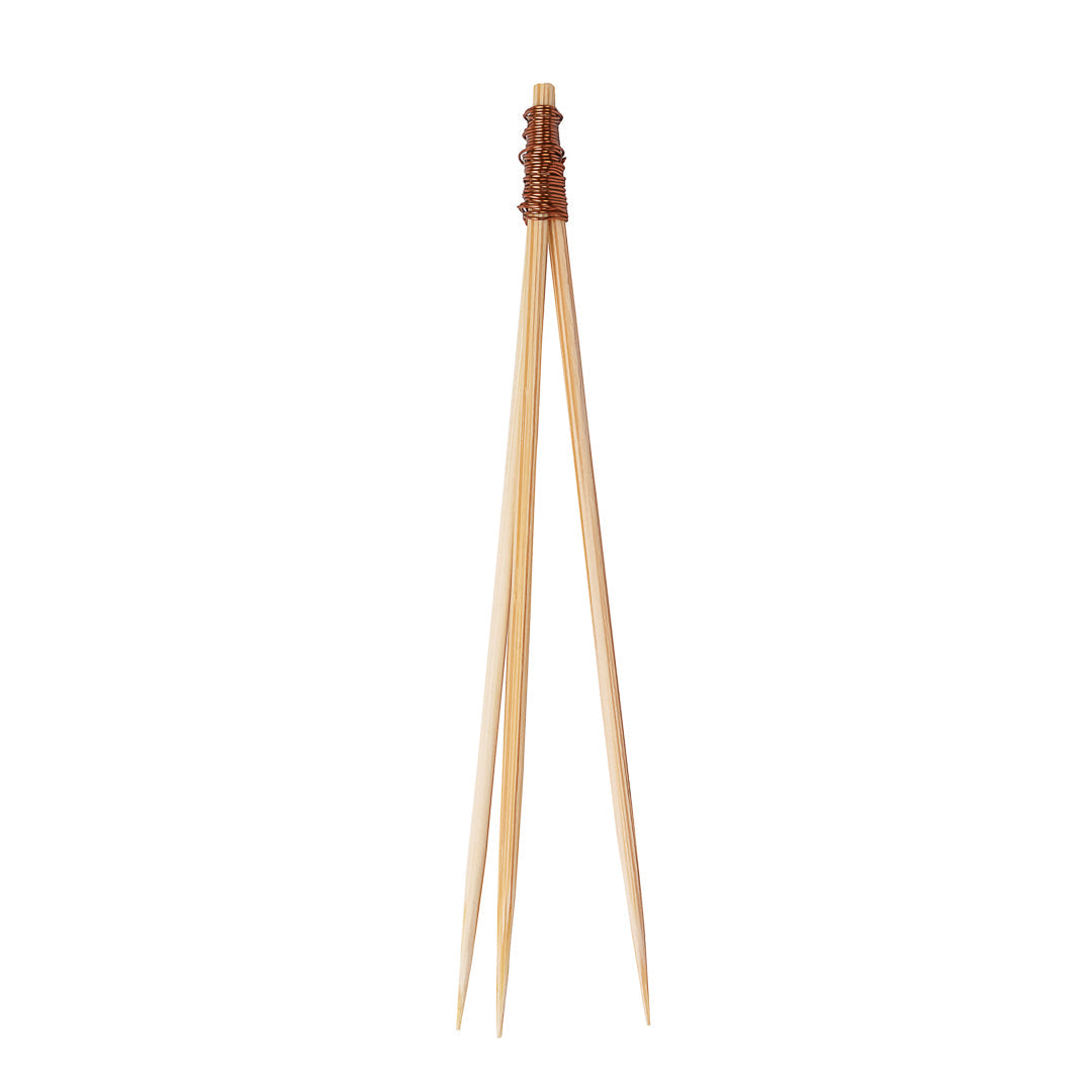 Pixy Natural Bamboo Copper Top Pick - 3 1/2" - 1000 count box