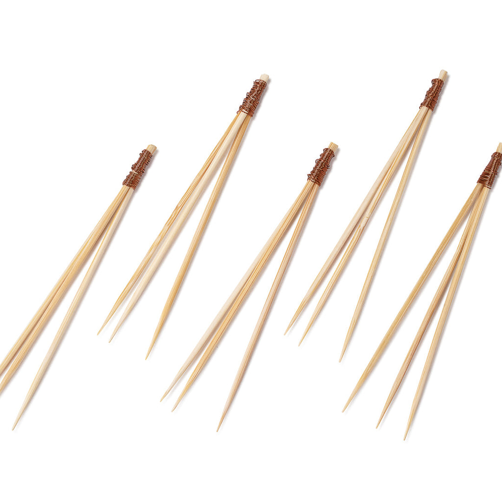 Pixy Natural Bamboo Copper Top Pick - 3 1/2" - 100 count box
