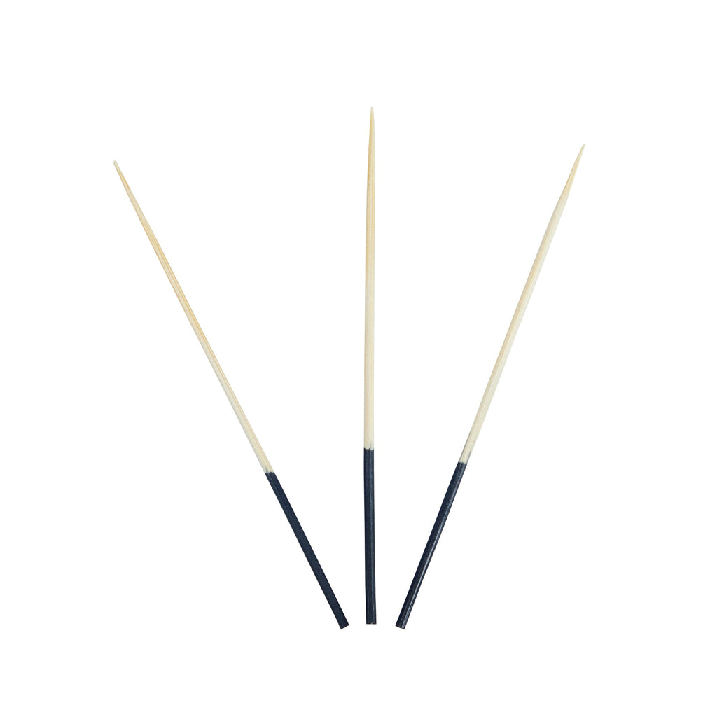 Pixy Bamboo Hand-Dipped Skewer - Black - 3 1/2" - 1000 count box