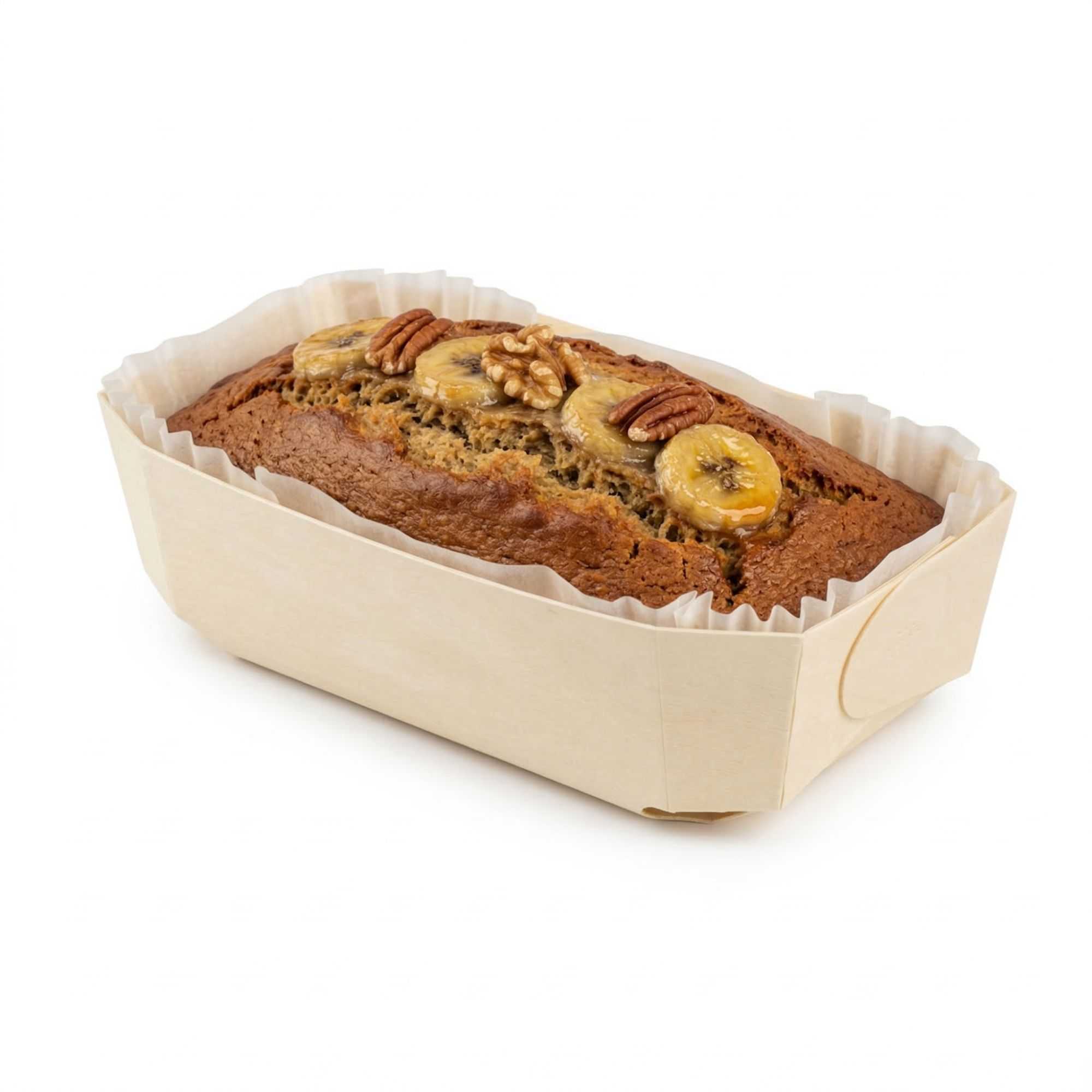 Taipei Poplar Baking / Serving Container - with Paper Liner - 7 1/4" x 4 1/2" x 2 1/4" - 100 count box