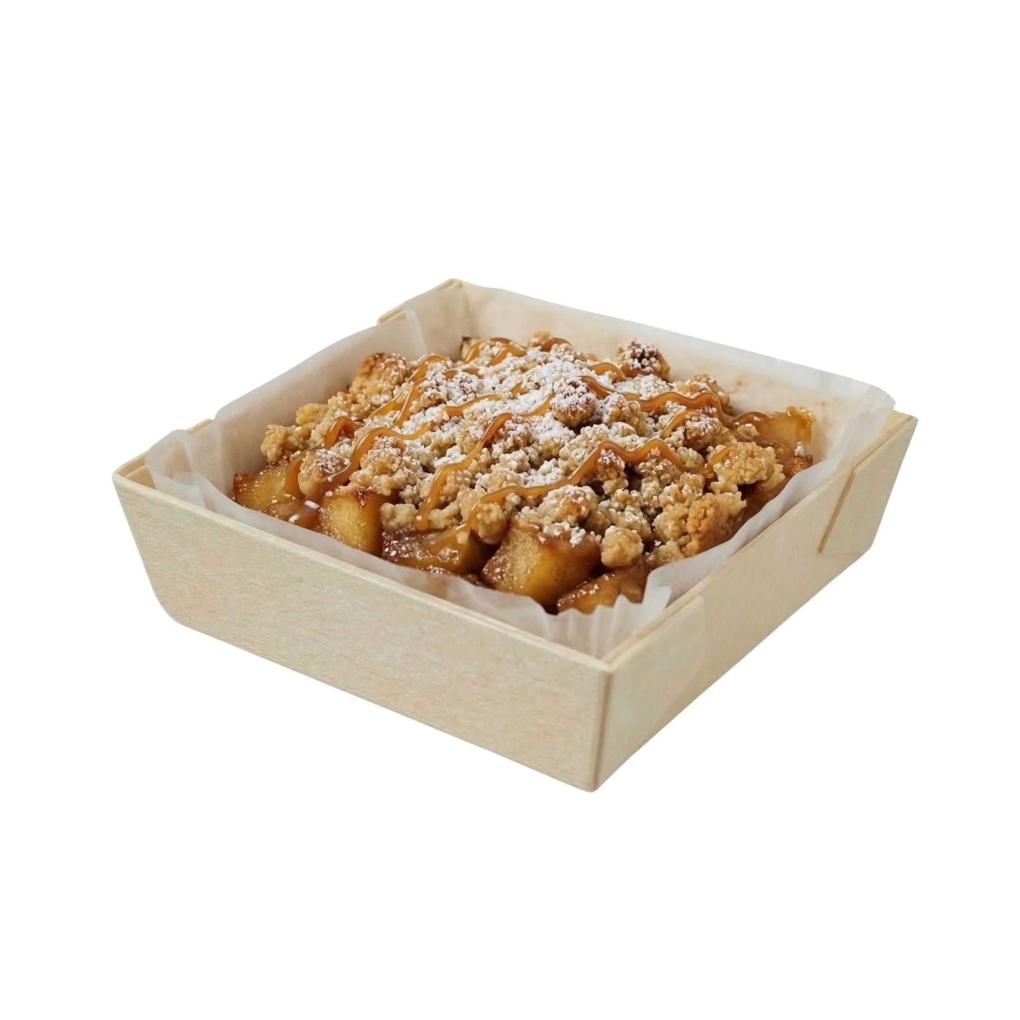 Taipei Poplar Baking / Serving Container - with Paper Liner - 2 3/4" x 2 3/4" x 3/4" - 100 count box