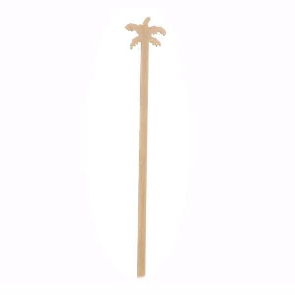 Restpresso Natural Bamboo Palm Tree Stirrer - 7" - 100 count box