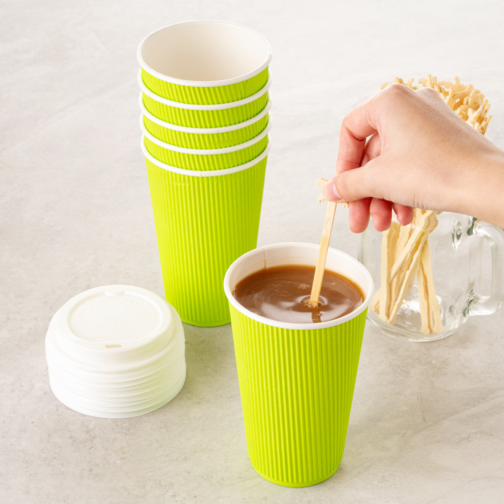 Restpresso Natural Bamboo Palm Tree Stirrer - 7" - 100 count box